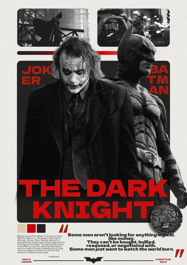 ‘The Dark knight’ Heath ledger & Christian bale poster
