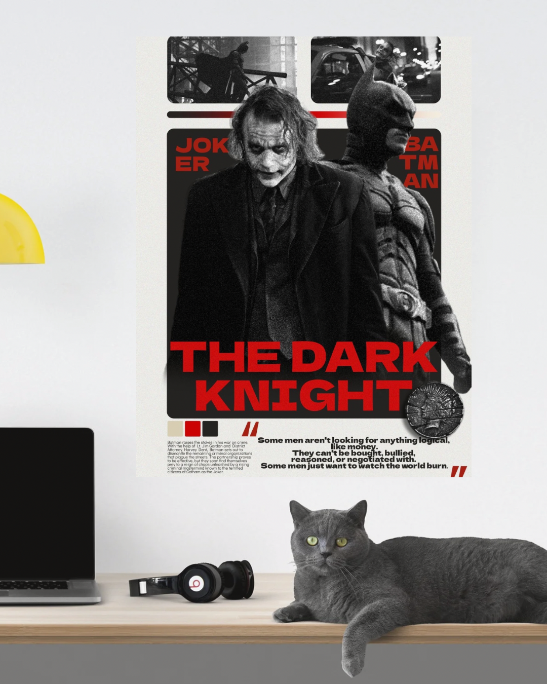 ‘The Dark knight’ Heath ledger & Christian bale poster