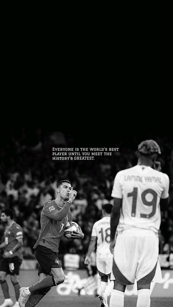 “Everyone is worlds best player until you meet historys greatest”Cristiano Ronaldo aura poster